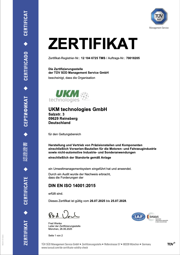14001 Gemeinschaftszertifikat DE 2025-2028