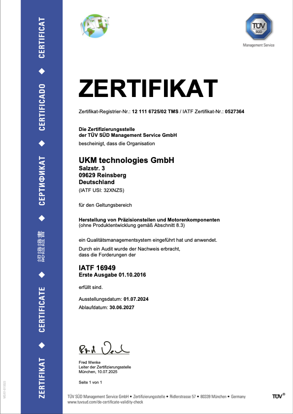 IATF 16949 UKM REI DE 2024-2027